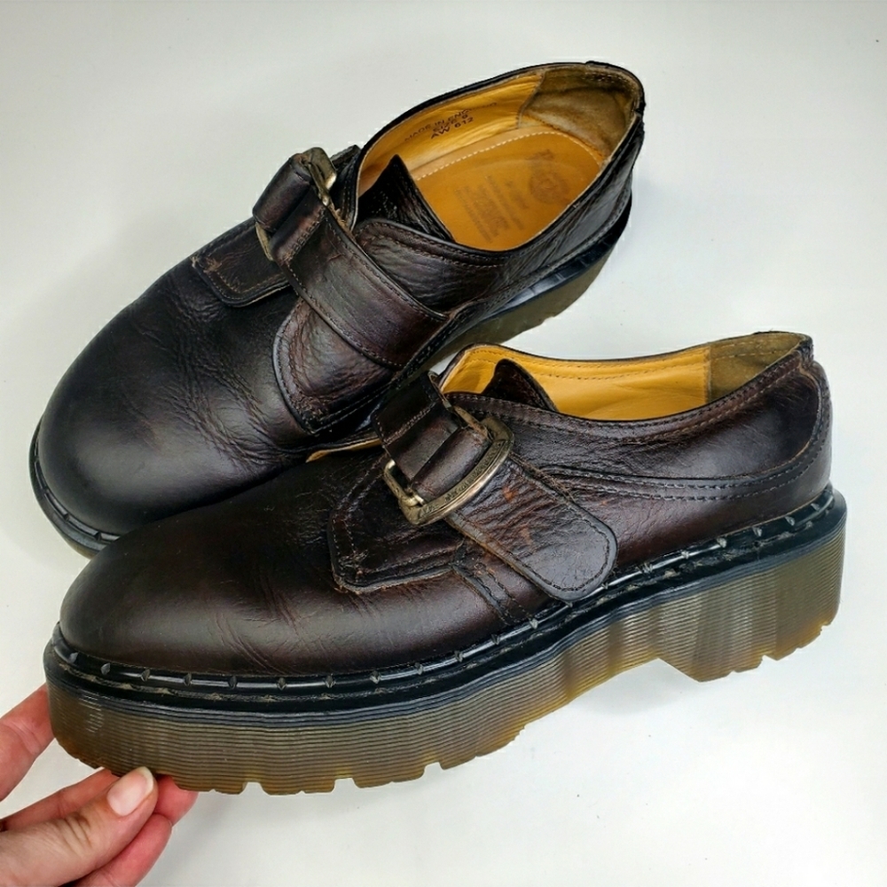 Vintage Dr. Marten's Brown Platform Monk Strap